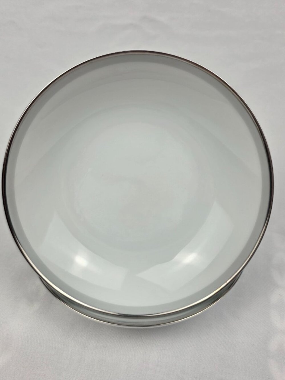 TWO (2) Noritake Graytone 6257 Fruit Dessert Bowls 5 1/2 Inches Gray Band